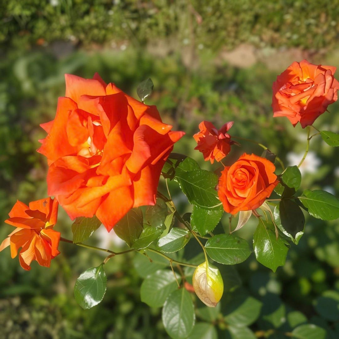 Orange Roses On Riverside MARINA Floribunda Rose 1 Gallon – Salmon Orange Everblooming Rose Bush ...
