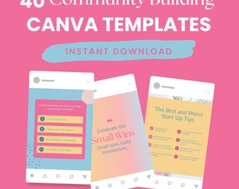 40 Canva-Vorlagen zum Community-Aufbau | Vorlagen für Social-Media-Engagement | Instagram-Inhalte