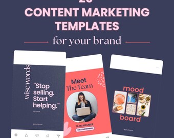 25 Canva-Vorlagen für Content-Marketing | Social-Media-Branding (Digitaler Download)