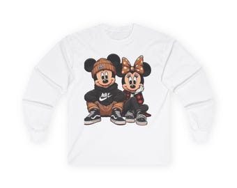 Micky Mouse unisex heavy weighted long sleeve t-shirt