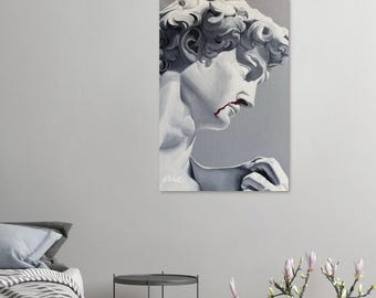 David was Human Classic Marble Statue | Museum-Quality Print