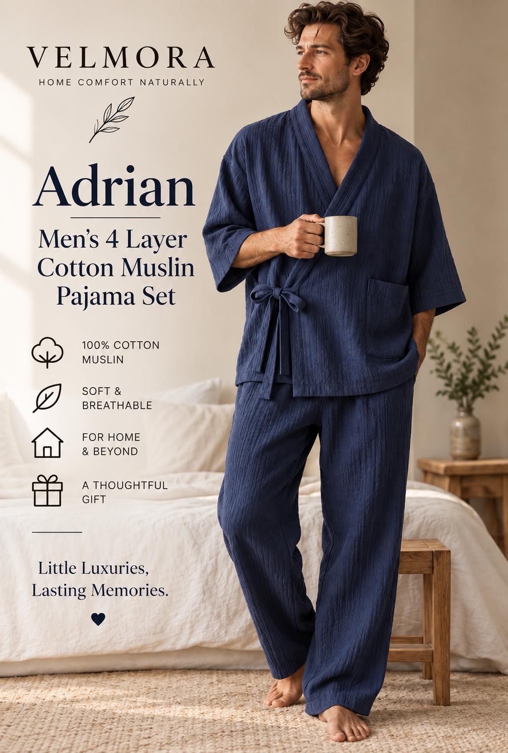 Herren leinen pyjama