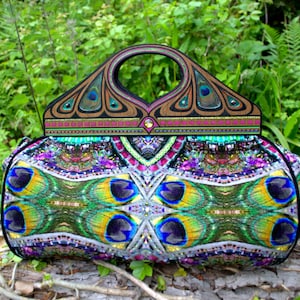 Bolso de Hera: Bolso de diseño de lujo, inspirado en el Art Nouveau. Hecho a mano. Edición limitada.