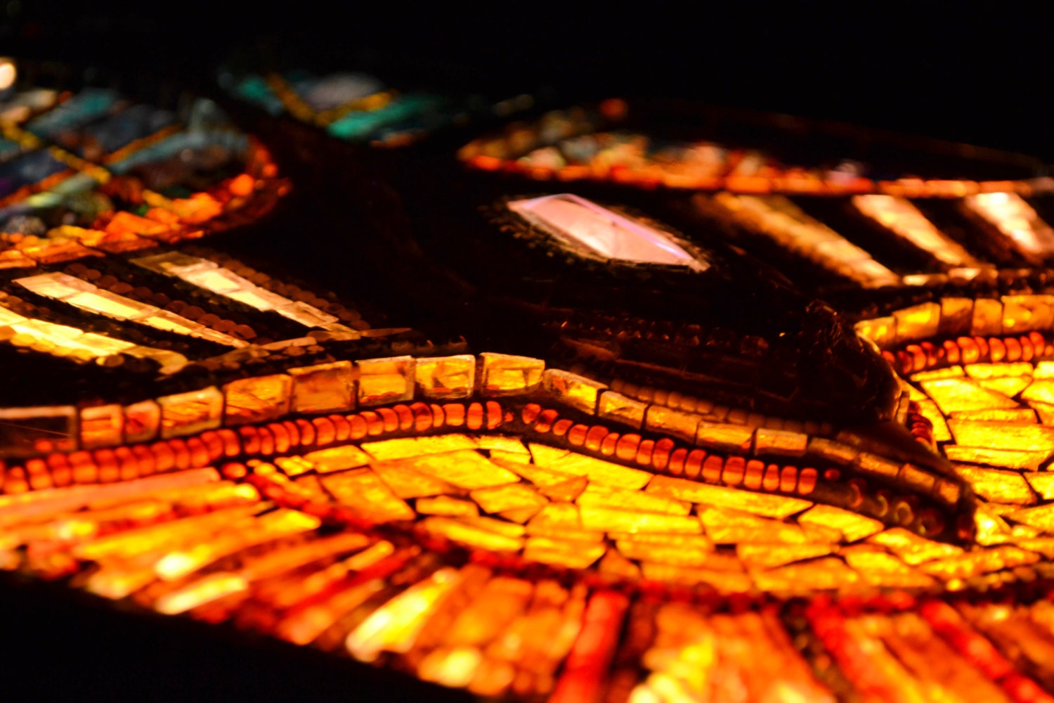 SOLD Mosaic 'light box' sculpture Seagulls & sunset Etsy