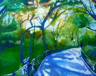 Central Park's Golden Hour | Original Painting 8x10 in.