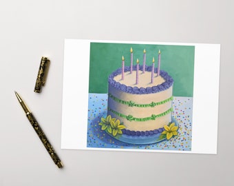 Birthday Cake Greeting Card | Inspired by Toontown Birthday Cake Gag