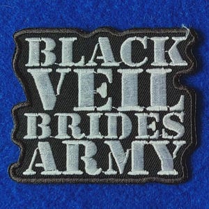 BLACK VEIL BRIDES Sew On / Iron On Embroidered Music Patch