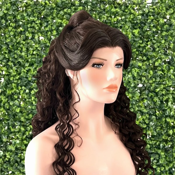 Belle Wig Beauty Musical Ballroom Princess Lace Front Theater