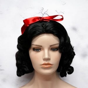 Snow White Princess Wig Black Spiral Curly