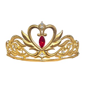 Serenity Moon Gold Tiara Sailor Neon Queen Crystal Rhinestone Metal Crown Princess Cosplay