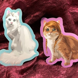 Cat Sticker Elsa Anna Frozen Princess Party Favors