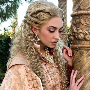 Renaissance Lucrezia Borgia Historical Blonde Lace Front Wig