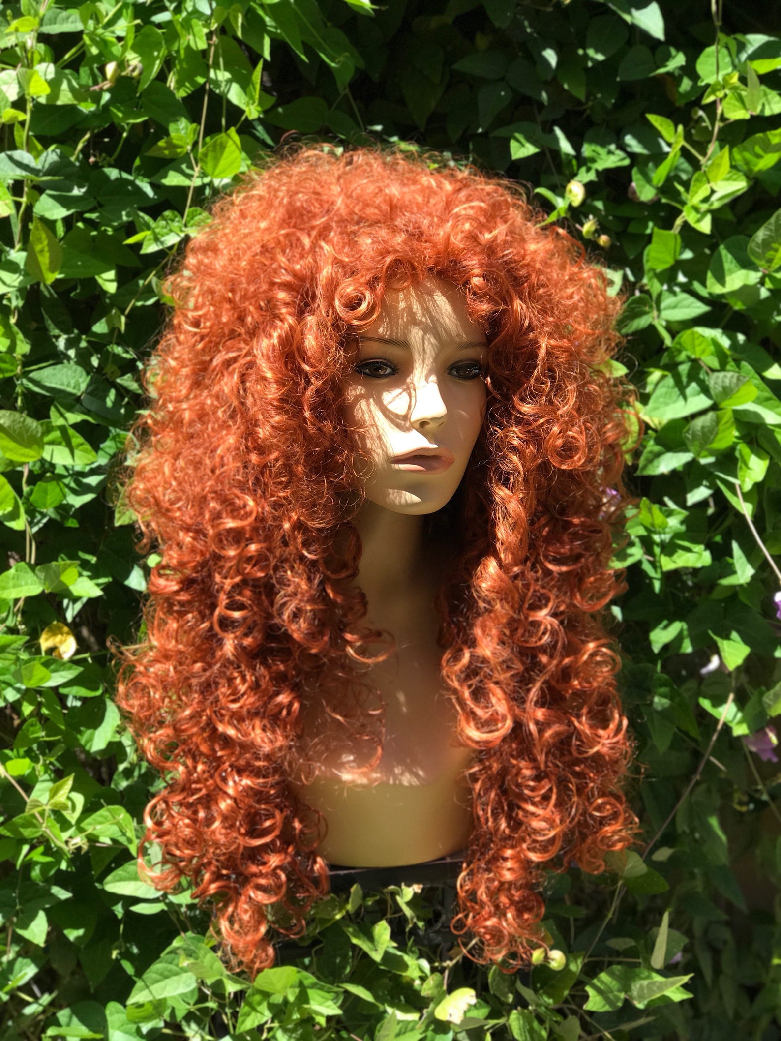 Brave Merida Wig Deluxe Curly Orange Princess Etsy