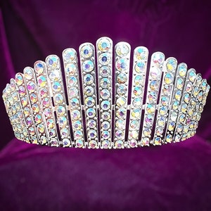 Anastasia AB Rhinestone Tiara Tsarina Kokosnik Replica Queen Elizabeth Fringe Crown Wedding