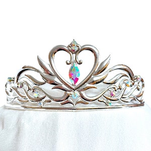 Serenity Neo Queen Moon Tiara Silver Sailor Crystal Rhinestone Metal Crown Princess Cosplay