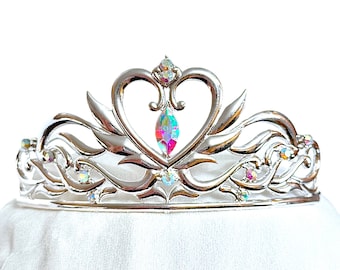Serenity Queen Moon Tiara Comb Crystal Rhinestone Metal Crown