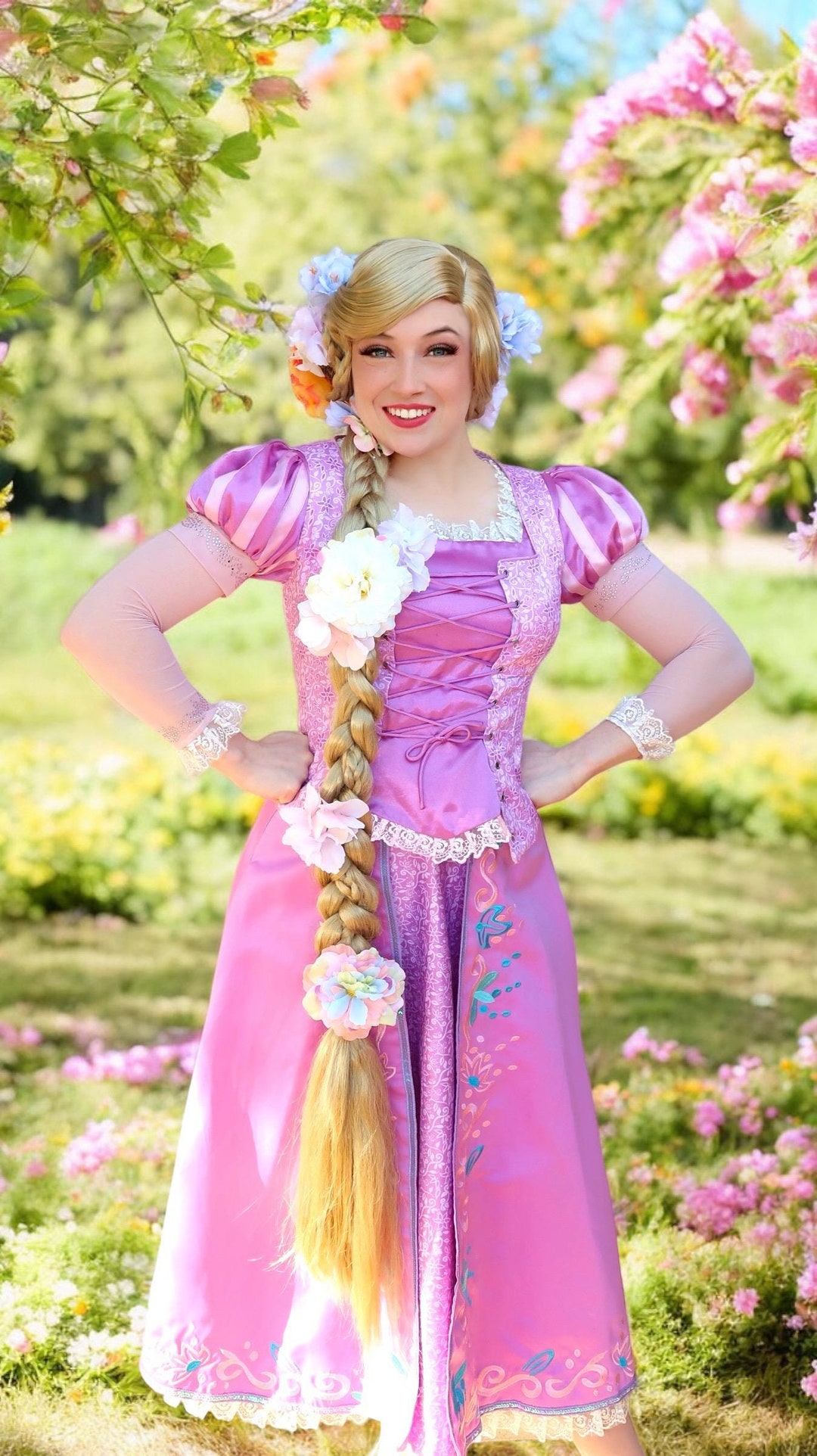 Rapunzel Princess Golden Flower Tangled Blonde Wig Etsy