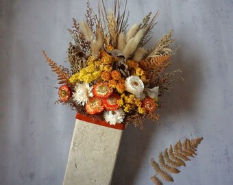 Dried Flower Wall Hanging Rustic Arrangement with Dried Flowers Wall Pocket Modern Wall Decor with Foraged Plants Natural Earthy Decor Wall