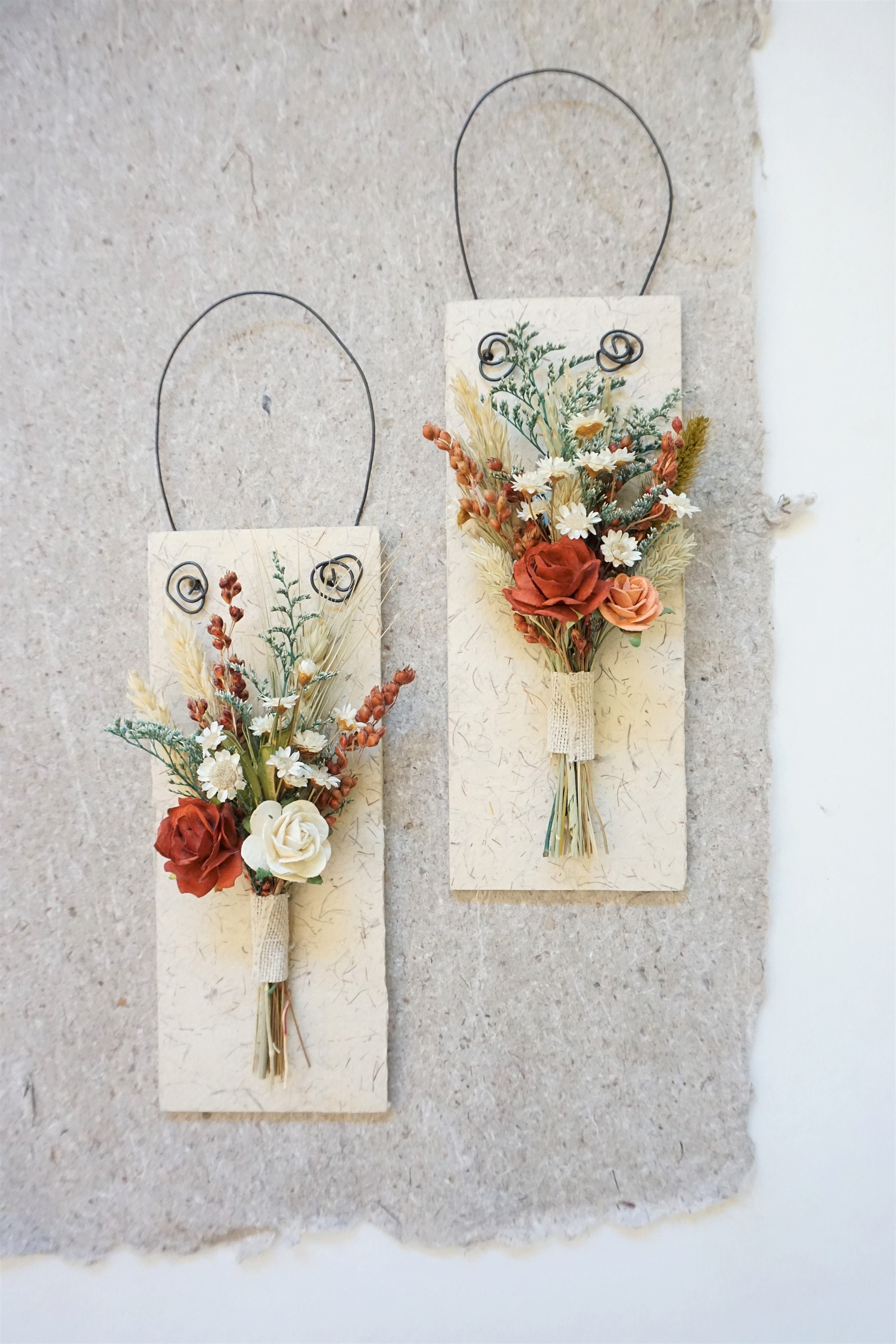 Rustic Little Wall Hanging Small Dried Flower Hanging Gift Etsy