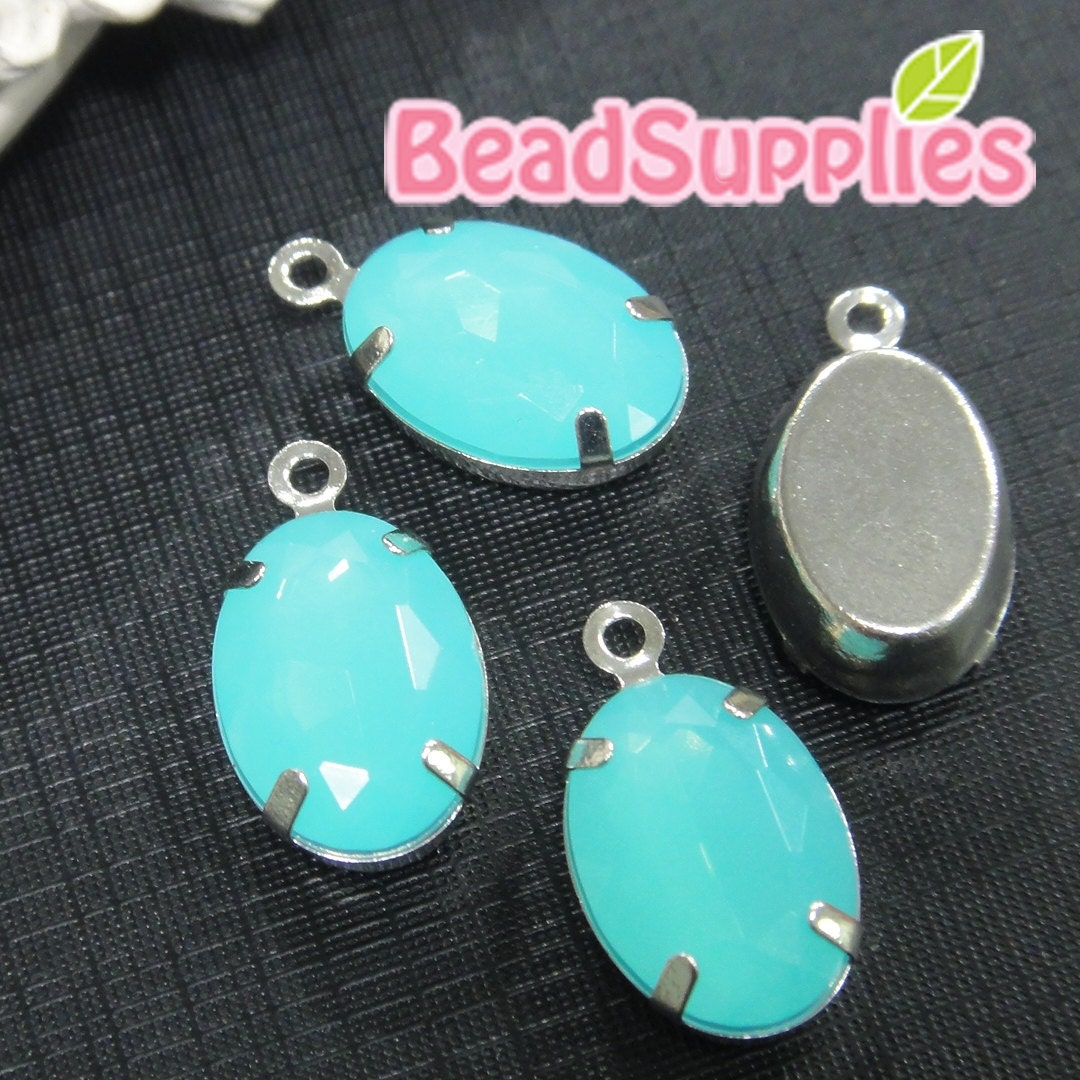 RS CH06017 Pacific Oval Charm 14mmx10mm in Silver Plated Etsy UK