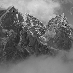 Himalaya Berg Schwarz Weiß Landschaft Kunst Foto Home Dekor Wandkunst 20 x 12