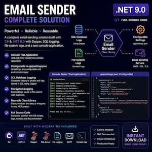 .NET 9 E-Mail-Versender – Komplette Backend-Lösung