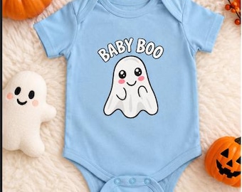 Baby Boo Halloween Infant  Bodysuit, Cute Ghost Kids Halloween T-Shirt, Spooky Baby Outfit, Toddler Halloween Gift, Cute Ghost Shirt