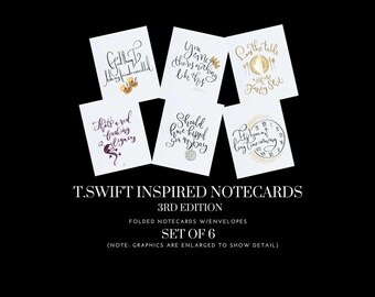 T. Swift Inspired Notecards - 3rd Edition - T.Swift Notecards