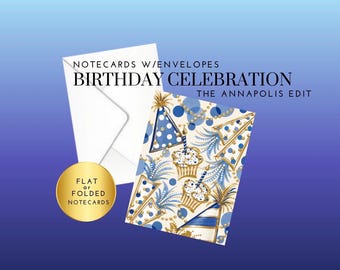 Birthday Notecards with Envelopes - Annapolis Edit
