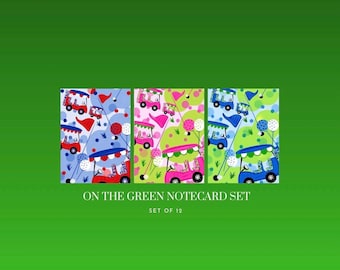 On the Green/Golf Notecard Set (12 flat cards w/envelopes)