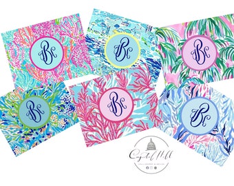 Lilly inspired Monogrammed Notecards - 2nd Edition