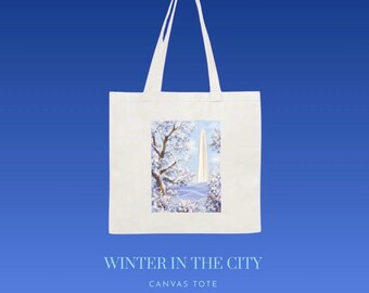 Winter in the City - Washington, DC Canvas Tote