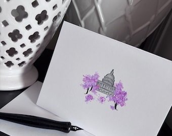 Cherry Blossom/US Capitol/Washington, DC Notecards