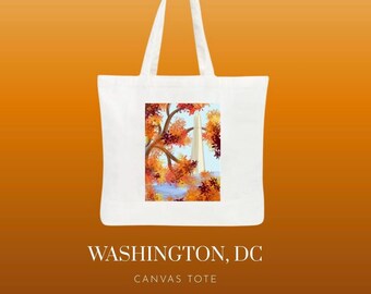Washington, DC Fall Canvas Tote