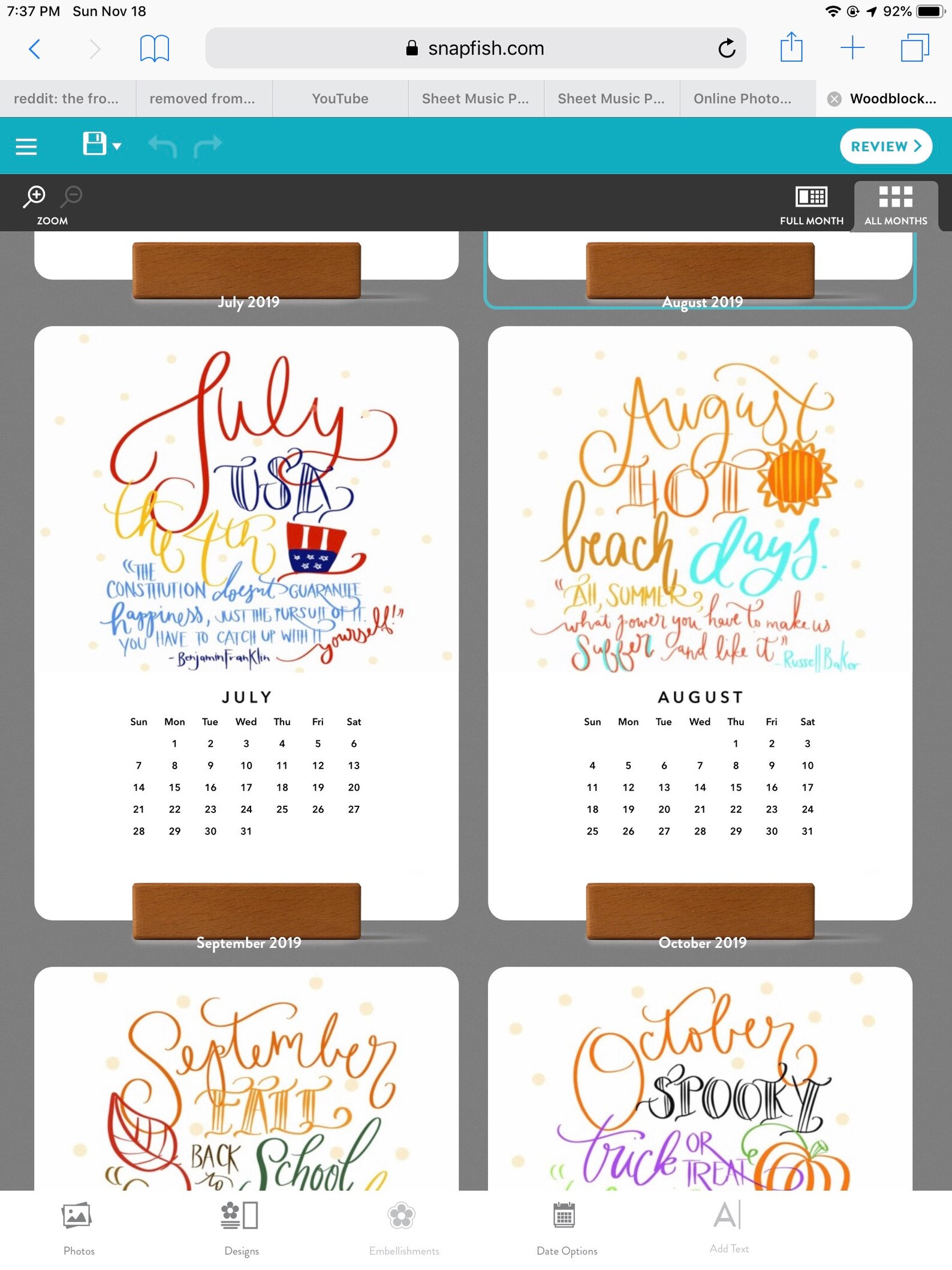 2022 Calendar | Etsy
