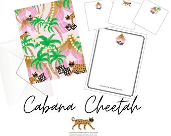 Cabana Cheetah Notecards & Stationery