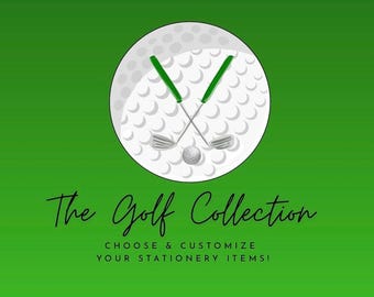 Personalized Golf Stationery | Monogrammed Note Cards, Notepads & Post-it® Note Pads| Golf Lover Gifts - Choice of Club Color!