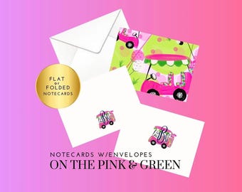 Monogrammed Golf Stationery: Notecards, Notepad and Post-it® Notes