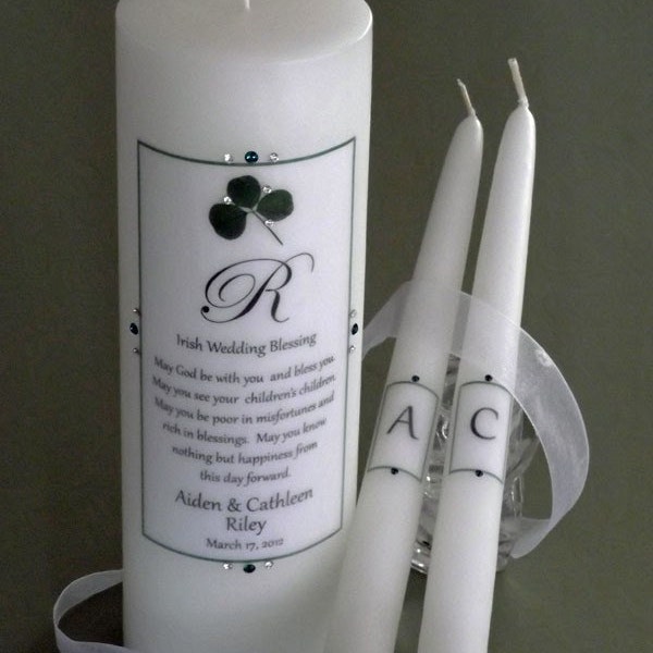 Irish Unity Candle Etsy