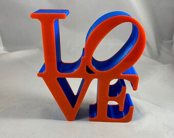 12/" Machine Brushed Aluminum Metal Love Sign Wall Decor Philly Love Park Sign