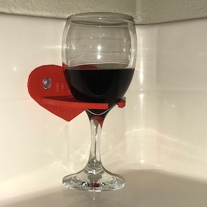 Weinglas Getränkehalter für Bad oder Dusche - Weinglashalter für einzigartiges Geschenk - Wino, Weinliebhaber Geschenk