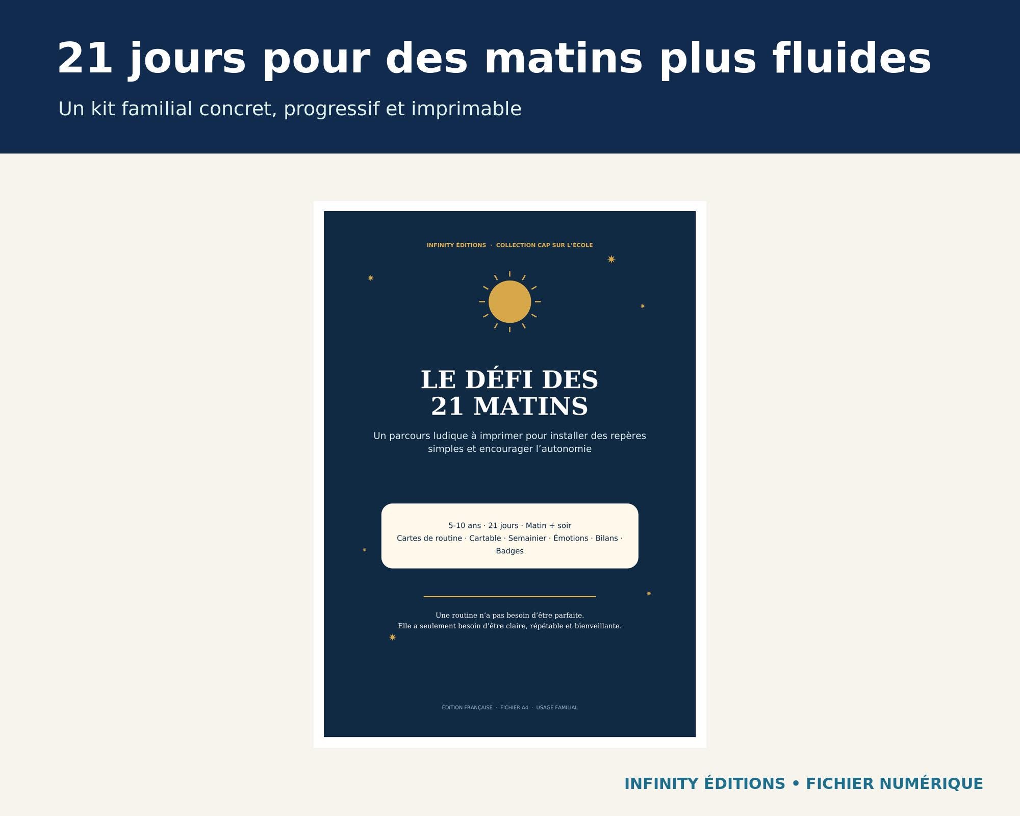 Le Défi des 21 Matins, routine familiale à imprimer
