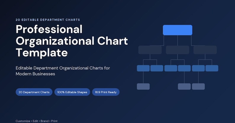 Organizational Chart Template Powerpoint, 20 Editable Department Org ...