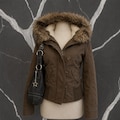 Y2K Faux Fur Jacket Women, Harajuku Gothic Punk Coat, Retro 2000s Japanese Street Style product logo