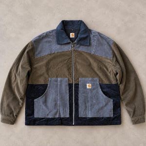 Reworked Carhartt Patchwork Corduroy Jacket | XL Workwear Style
