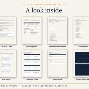 Stag Do Games, Bachelor Party & Bucks Party Games, Groom Quiz, Challenge Cards, Awards, Editable Word + PDF, UK and US Editions imagen 3