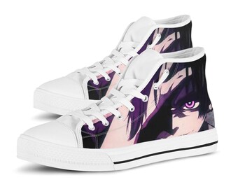 Blue Lock Custom High Top Sneakers, Reo Mikage Personalized Canvas Platform Shoes + Kids' Sizes