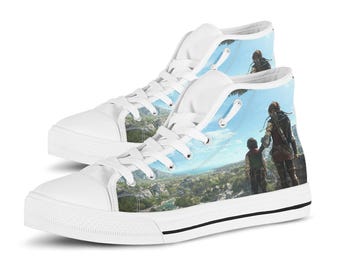 Zapatillas deportivas altas personalizadas "A Plague Tale Requiem", zapatos de plataforma de lona personalizados.