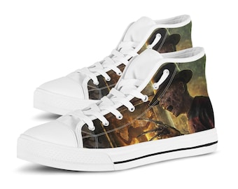 A Nightmare on Elm Street Custom High Top Sneakers, Personalized Canvas Platform Shoes + Kid Sizes
