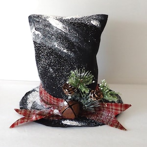 Christmas tree topper Snowman Top Hat, Snowmen, Frosty Snow man, Winter Home Decor, Farmhouse Christmas
